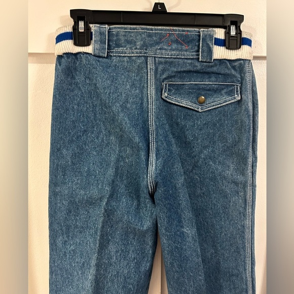 VTG 1980s Y2K SLICK JEANS elastic waist cuff high waist - Picture 5 of 6